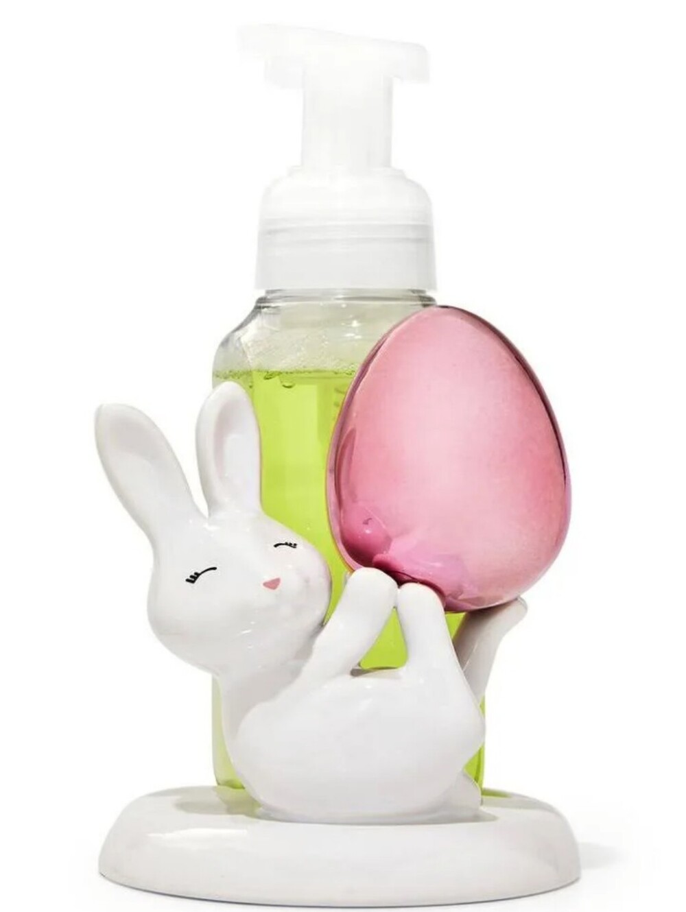 Bath & Body Works Easter Bunny Soap Holder Ceramic Pink Egg